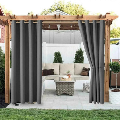 Waterproof Outdoor Curtains - UV Resistant Privacy Drapes for Patio Pergola Terrace - Shello's Creative Boutique