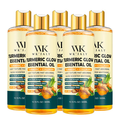 WK JALY Turmeric Glow Essential Body Oil, Moisturizing, Whitening, Fades Dark Armpit, Knuckles, Anti-Acne, Balance Uneven Skin - Shello's Creative Boutique