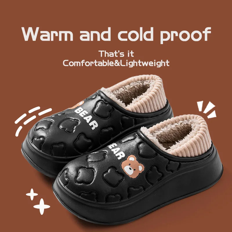 Women's Waterproof Winter Slippers – Non-Slip Insulated Cotton Shoes - Shello's Creative Boutique