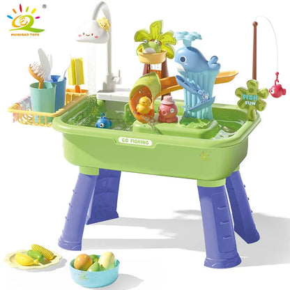 Children's kitchen toys electric fun water play water wash basin fishing dishwashing home role-playing baby early education toys Shello's Creative Boutique
