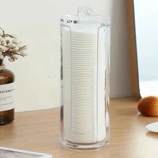 1pcs Acrylic Cotton Swab Makeup Organizer Cosmetics Storage Box Portable Make Up Cotton Pad Holder Container Storage Case