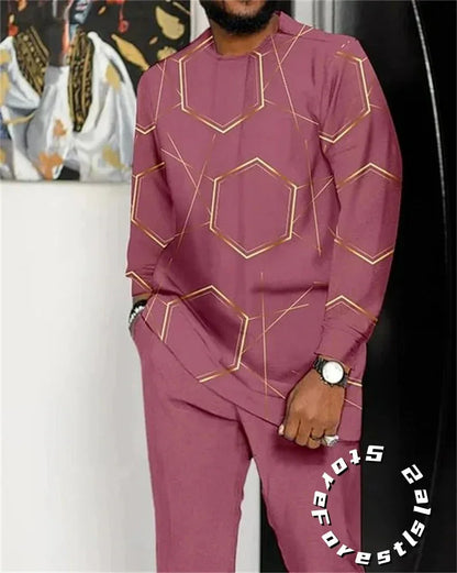 Men's Classic Tracksuit Set - Casual Streetwear 2-Piece Outfit - Shello's Creative Boutique