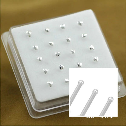Heart-Shaped Body Piercing Jewellery for Nose, Tongue & Lip