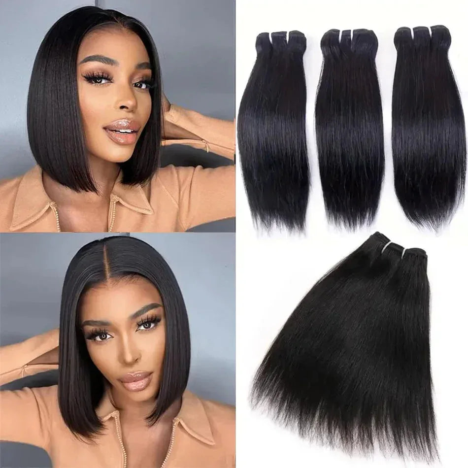 Bone Straight Brazilian Virgin Hair Bundles - 100g Natural Colour Weave - Shello's Creative Boutique