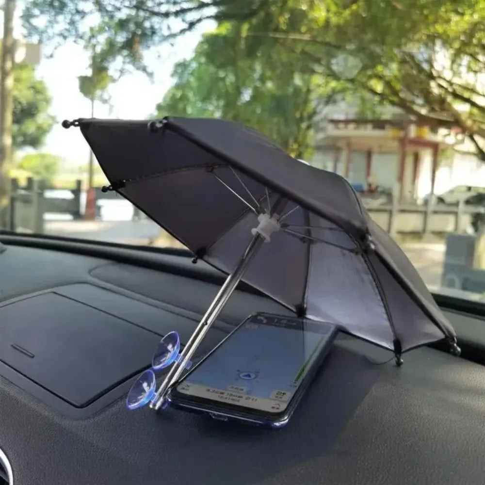 Mobile Phone Parasol Sun Shade – Anti-Glare UV Shield Phone Umbrella with Car Holder