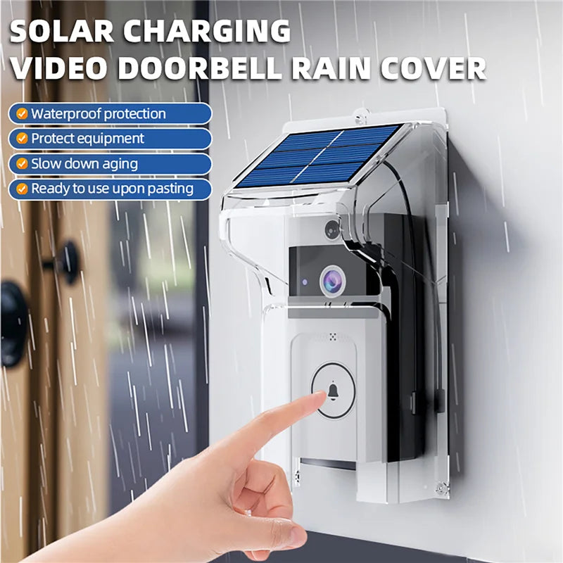Outdoor Solar Wireless Video Doorbell with WiFi & Waterproof Cover