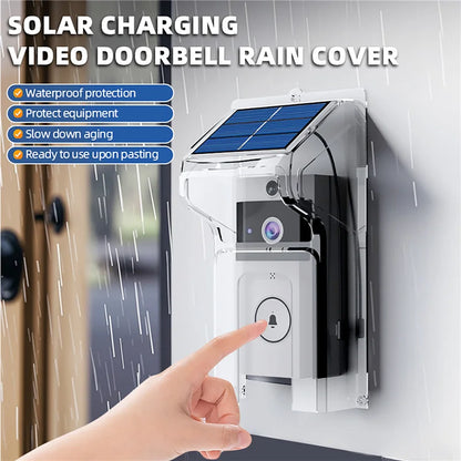 Outdoor Solar Wireless Video Doorbell with WiFi & Waterproof Cover