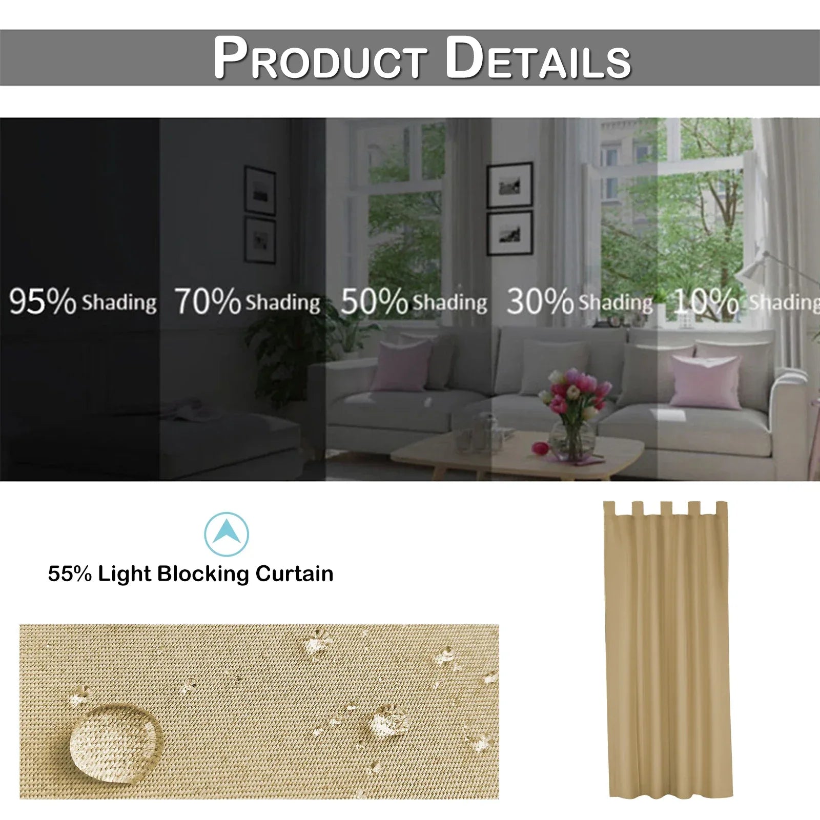 Outdoor Blackout Curtains – Waterproof Patio Drapes - Shello's Creative Boutique