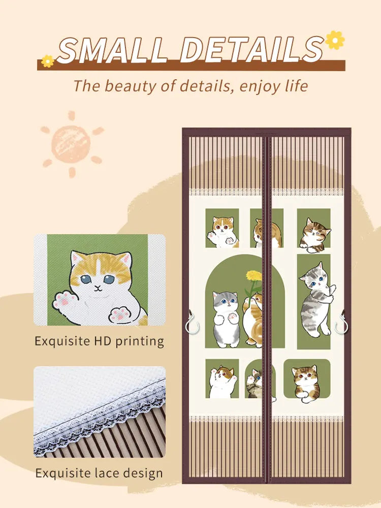 Magnetic Screen Door Curtain - Self-Adhesive Hands-Free Mesh with Fresh Air Ventilation - Shello's Creative Boutique