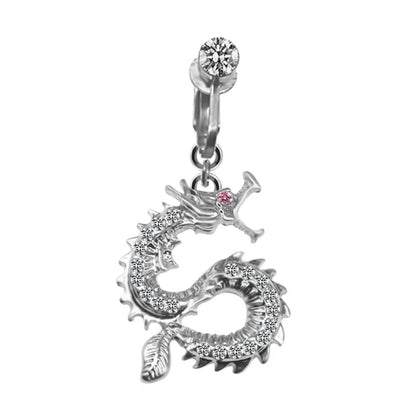 Non-Piercing Belly Button Ring – Cat, Dragon & Butterfly Styles
