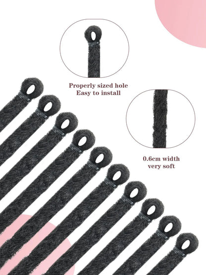 24" Straight Dreadlock Clip-In Extensions - 10 Strands Synthetic Hair - Shello's Creative Boutique