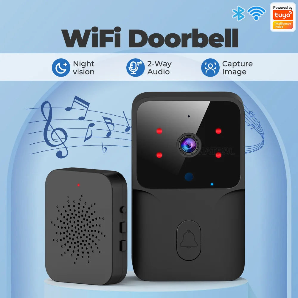 Tuya Smart WiFi Video Doorbell with HD Camera & Night Vision