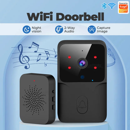Tuya Smart WiFi Video Doorbell with HD Camera & Night Vision
