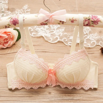 Wokeayer Vintage Plaid Push-Up Bra & Panty Set – Seamless Wire-Free Lingerie for Women, Sexy Fitness Underwear (Sizes 70A–80B)