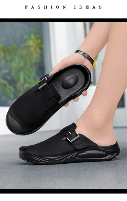 Men's Summer Sports Slippers - Anti-Slip Indoor Outdoor Sandals for Beach & Home