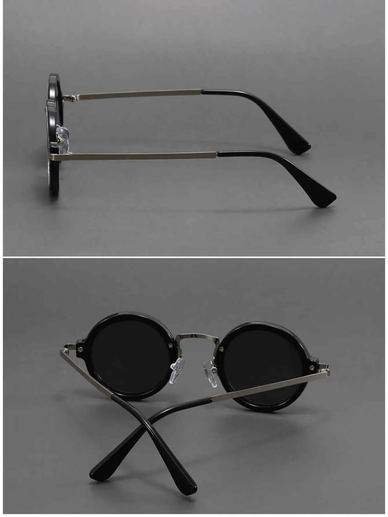 Retro Handmade Small Round Sunglasses Sun Protection Eye Protection UV Protection Men and Women Sunglasses