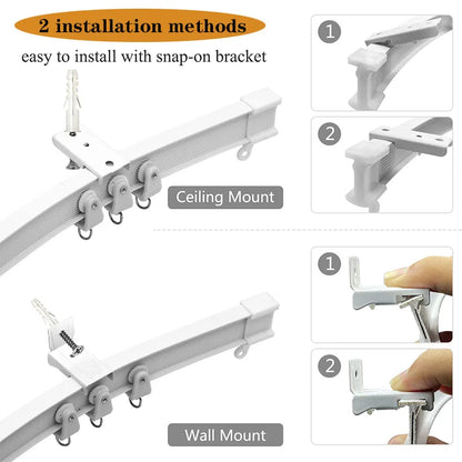 Flexible Bendable Curtain Track 2-6M - Curved Rail - Shello's Creative Boutique