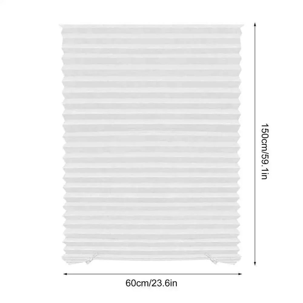 Cordless Pleated Curtains - Self-Adhesive Non-Woven Folding Curtains - Home Shading for Bedroom & Living Room - Shello's Creative Boutique