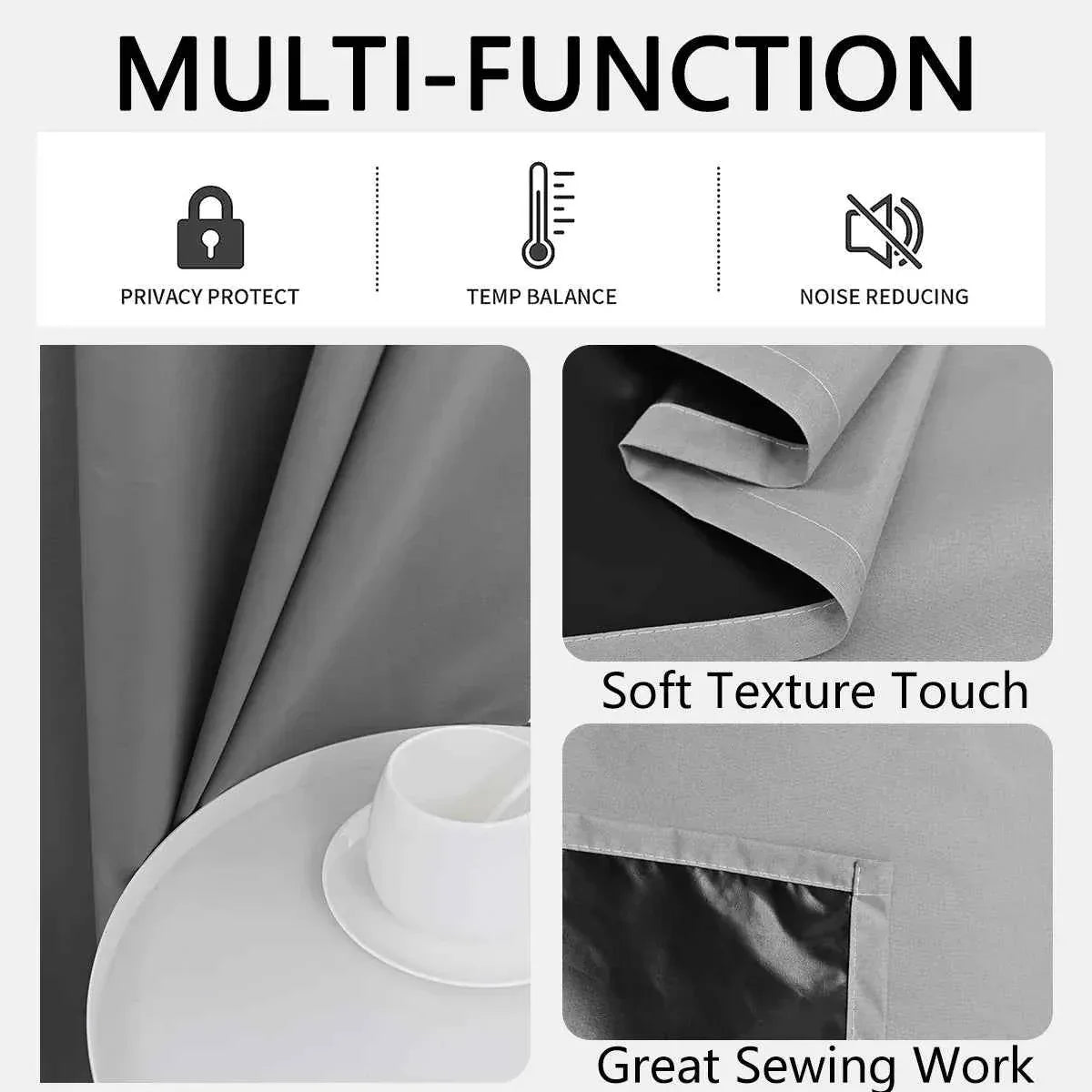 Solid Blackout Curtains with Grommets - Total Privacy Drapes for Bedroom - Shello's Creative Boutique