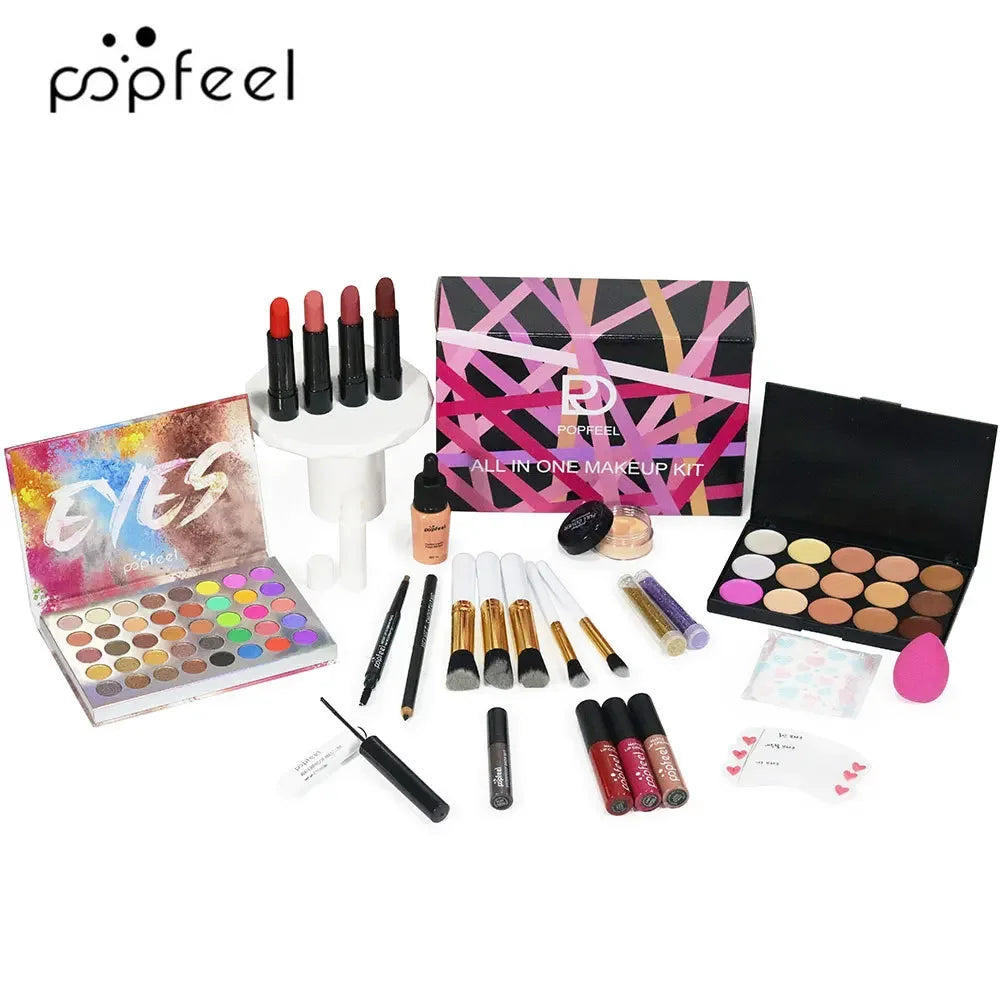 Professional Makeup Set Full Makeup Kit Eye Shadow Blush Foundation Face Powder Makeup Case Korean Cosmetic Christmas Gifts - Shello's Creative Boutique