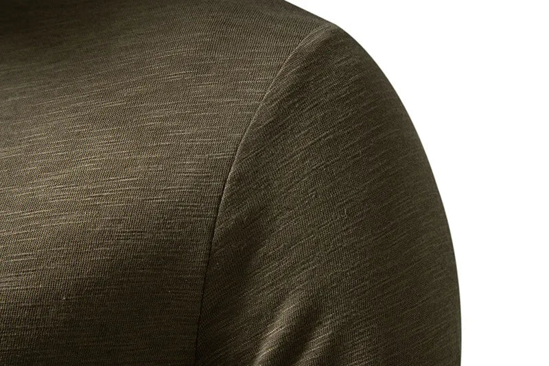 Men's Cotton Henley Neck T-Shirt - Long Sleeve Casual Shirt - Shello's Creative Boutique