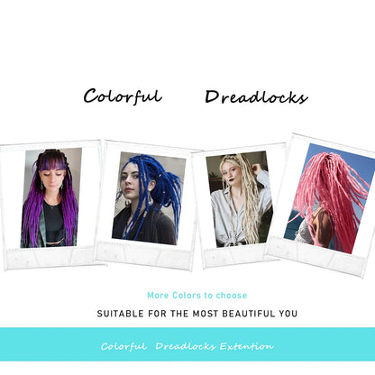 26 Inch Red Crochet Dreadlock Extensions - Faux Locs Hair - Shello's Creative Boutique