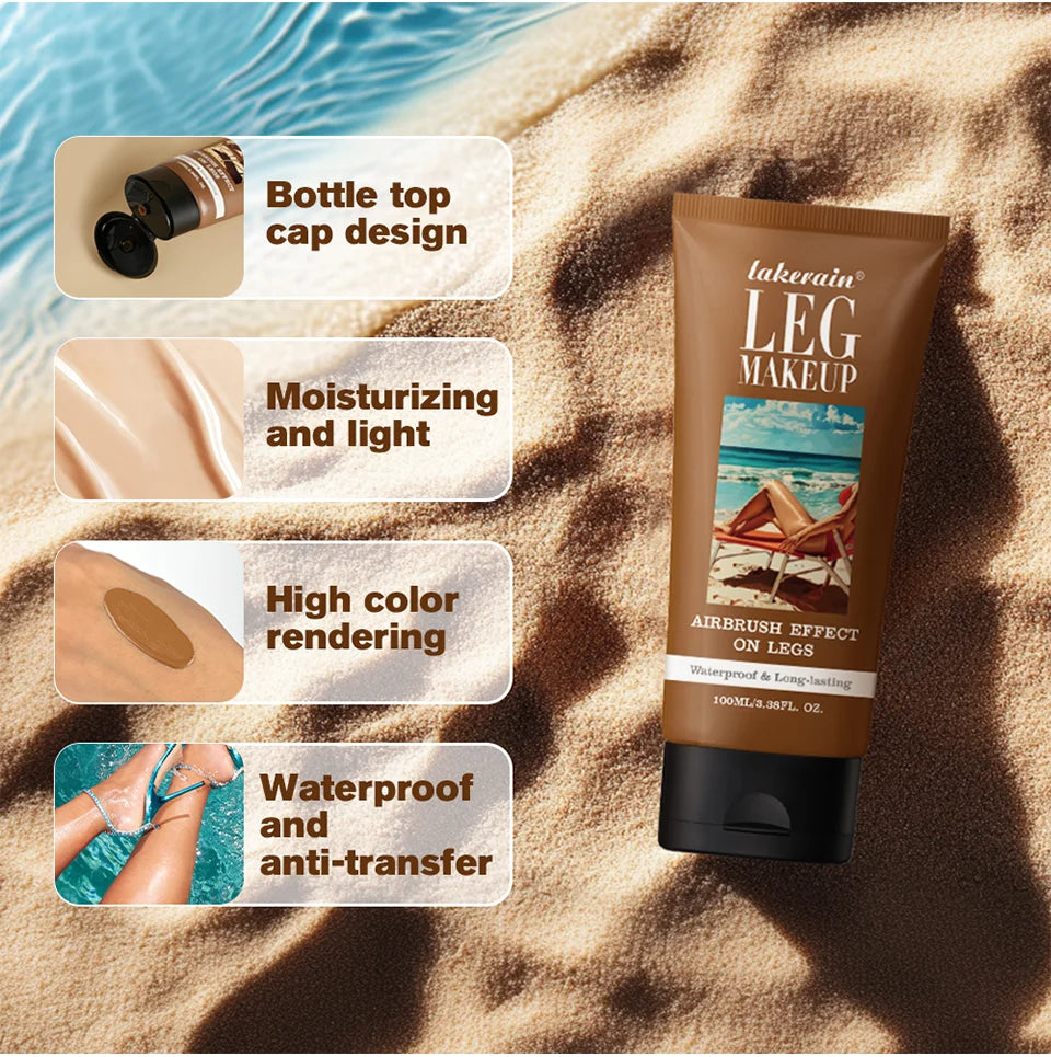100ml Leg Makeup Long-lasting Waterproof And Anti-Transfer Concealer Even Skin Tone Wheat Tan Brown Liquid Foundation - Shello's Creative Boutique