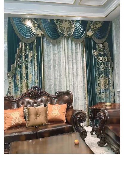 Luxury Velvet European Curtains - Royal American Style for Living Room & Bedroom - Shello's Creative Boutique