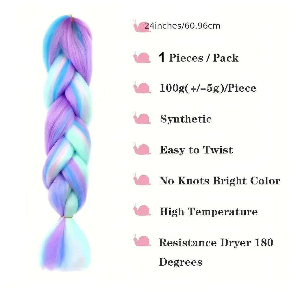 Jumbo Braiding Hair 100g - Colorful Synthetic Crochet Braids Extensions - Shello's Creative Boutique