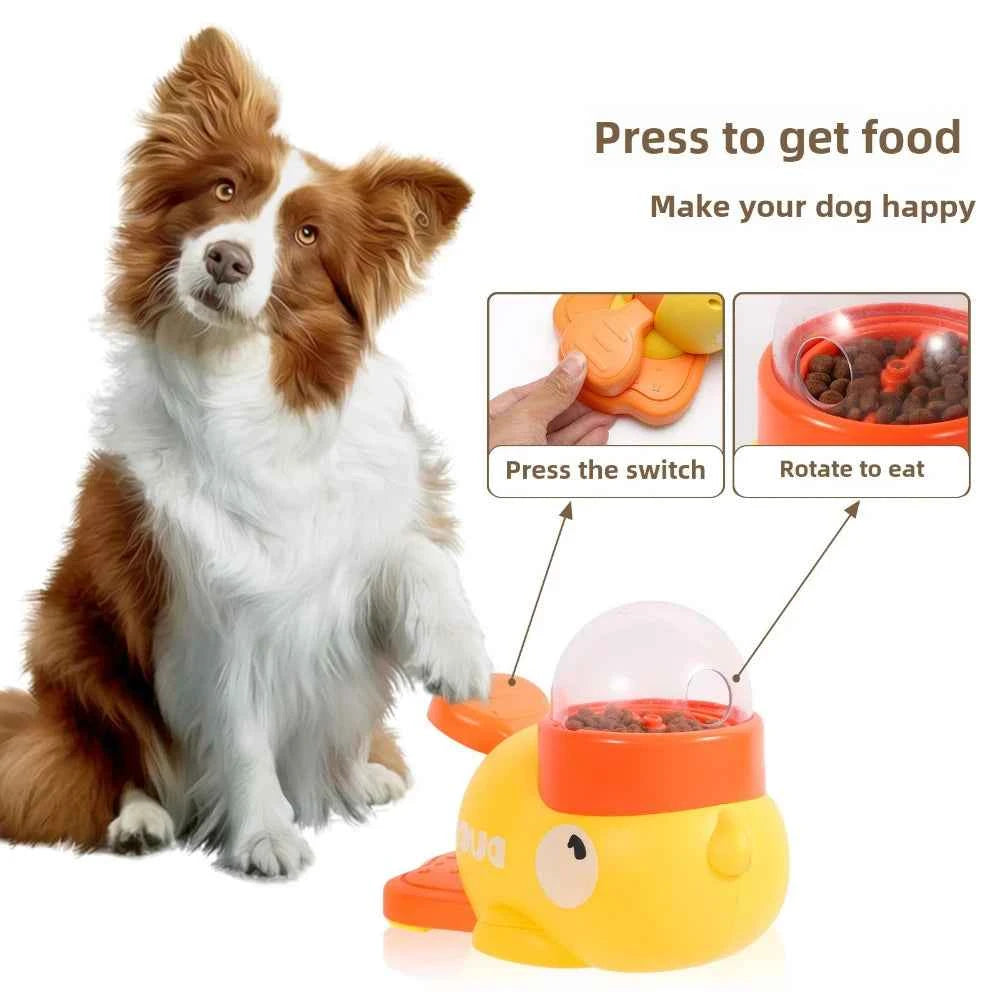 Pet Snack Feeder Dog Food Dispenser Automatic Feeder Puppy Cartoon Duck Design Used to Train Dogs Accessories Cats Cat Supplies