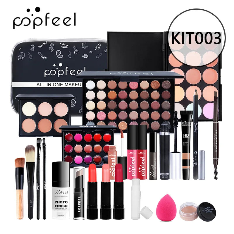 Christmas Makeup Gift Box Foundation Eyeshadow Powder Long Lasting Lip Ink 27 Pieces Birthday Gifts Makeup for Women Full Kit - Shello's Creative Boutique