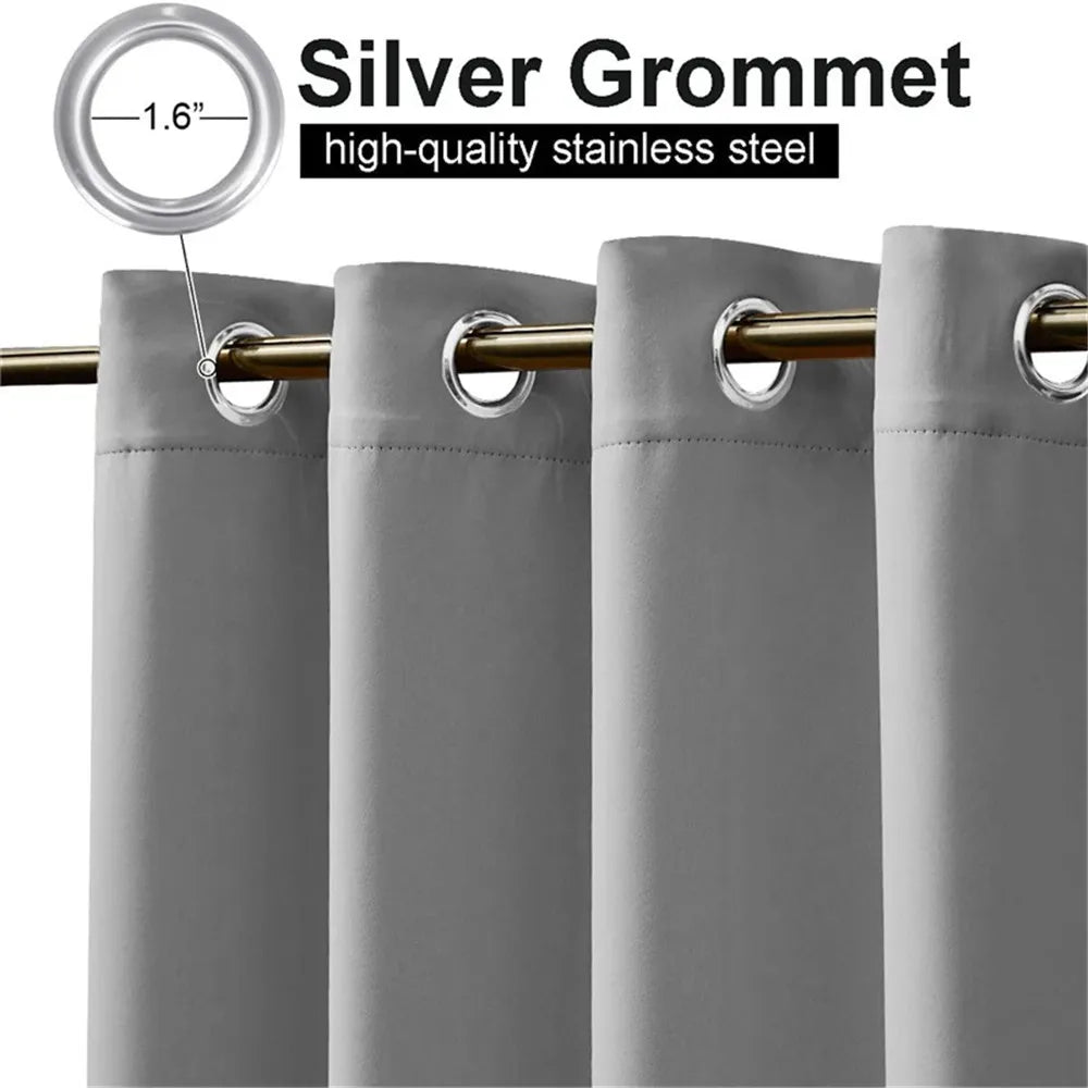 Outdoor Patio Curtains - Weighted Waterproof Blackout Drapes for Gazebo, Porch & Balcony - Shello's Creative Boutique