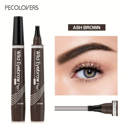 6 Colors 1pc Eyebrow Pen Waterproof 4 Split Tip Eyebrows Pen Eyebrow Tattoo Pen Waterproof Liquid Black Eyebrow Makeup Pencil - Shello's Creative Boutique