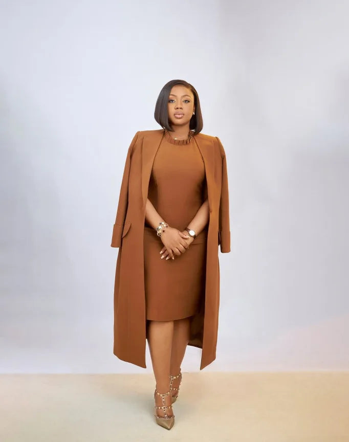 2-Piece Blazer & Dress Set - Plus Size Office Wear - Shello's Creative Boutique