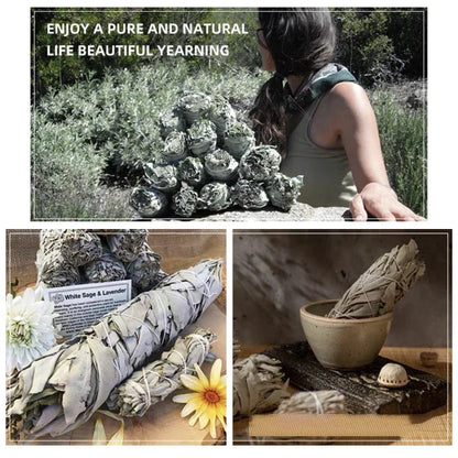 Natural White Sage Smudge Sticks - Home Purification & Energy Cleansing Bundles - Shello's Creative Boutique