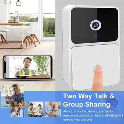 Wireless WiFi Video Doorbell with HD Camera, Night Vision & Voice Change