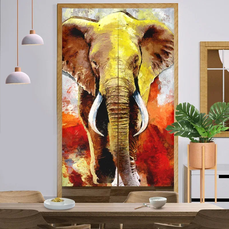 Forest Nature Landscape Door Curtains - Noren Style Entrance Drapes - Shello's Creative Boutique