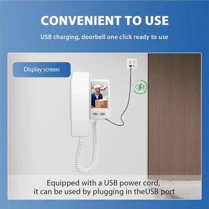 3.5 Inch IPS Wireless Video Door Phone Intercom System with Camera