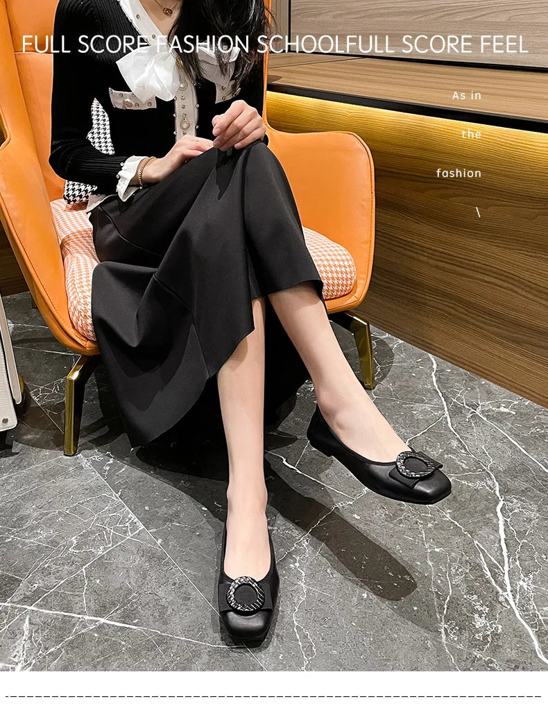 Plus Size Ballet Flats with Bow - Soft Sole Loafers - Shello's Creative Boutique