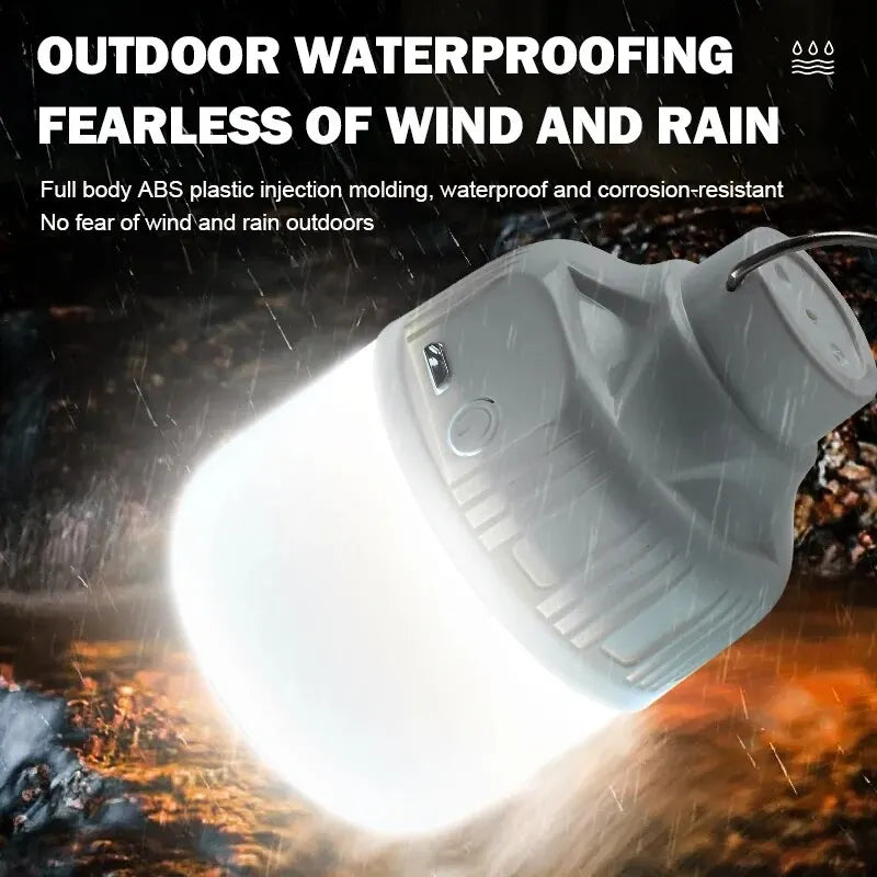 Outdoor USB Rechargeable LED Camping Lantern - Portable Emergency Light with Hook - Shello's Creative Boutique