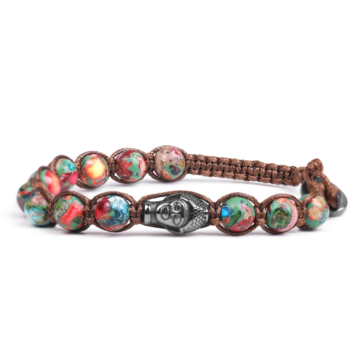 Bracelet Tibetan Buddhism Natural Stone 8mm Beads Red Sandalwood Rosary Healing Meditation Lucky Prayer Bracelet Men Women