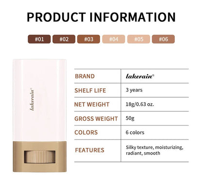 6Color Tinted Foundation Cream Stick Waterproof Lasting Oil-control Cover Acne Makeup Smooth Moisturize Concealer Serum Balm - Shello's Creative Boutique