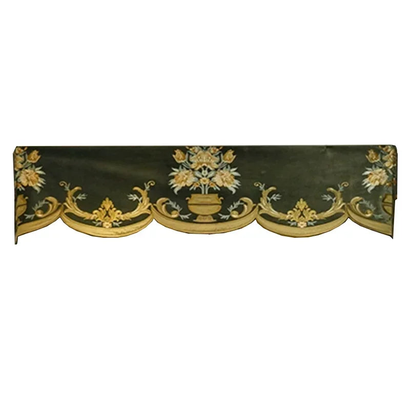 Luxury European Olive Green Velvet Embroidered Curtains - Custom Premium Drapes - Shello's Creative Boutique