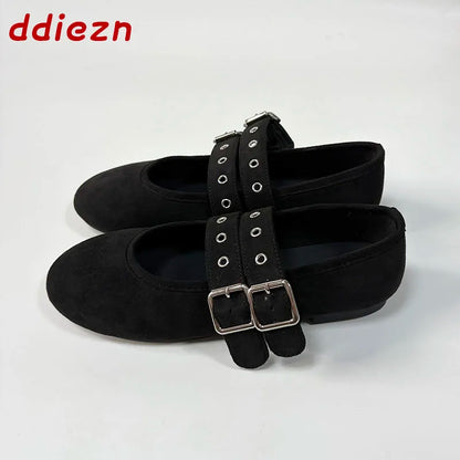 Mary Jane Ballet Flats - Buckle Strap Dance Shoes - Shello's Creative Boutique