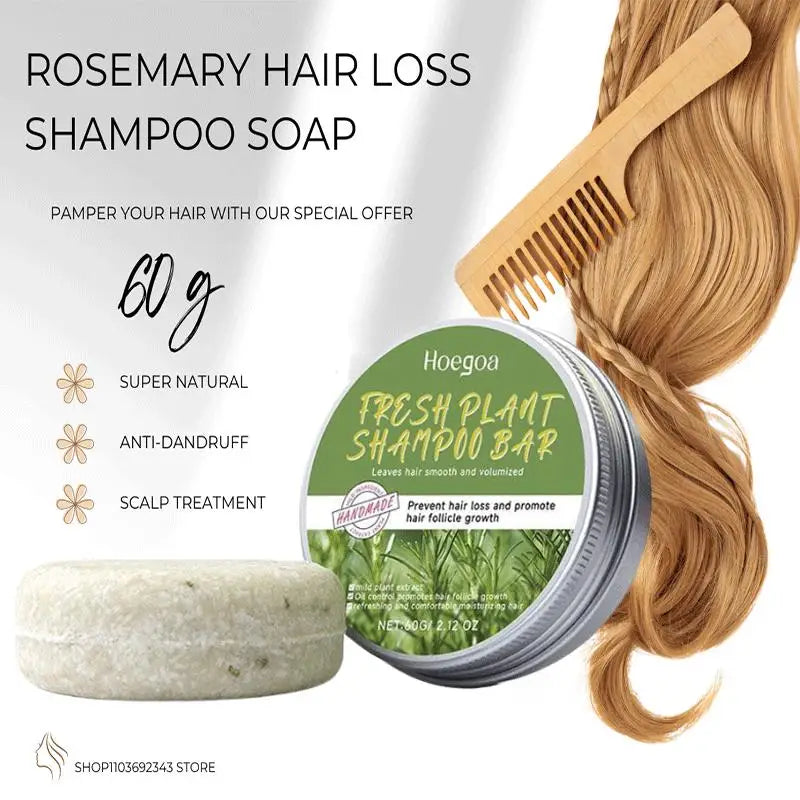 Rosemary Hair Loss Shampoo Soap - Deep Cleansing & Scalp Massage Bar - Shello's Creative Boutique