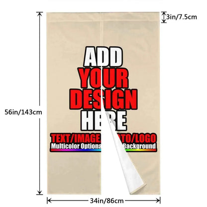 Personalised Door Curtain - Custom Words & Picture Half-Curtain for Kitchen & Entrance - Shello's Creative Boutique