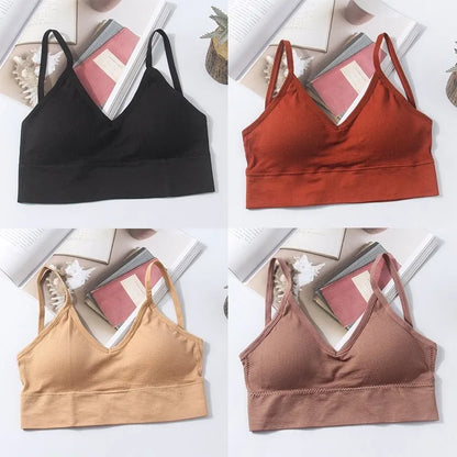 ZXYOUPING Kit 4 Seamless Bra Set – Sexy Beautiful Back Cotton-Blend Wireless