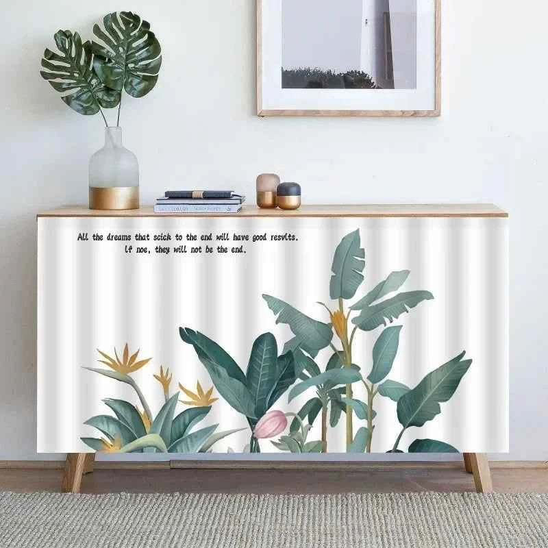 1PC Kitchen Cabinet Curtain Cover Dustproof Cupboard Wardrobe Short Curtains Washable Drapes Self-adhesive Half-Curtain Cortinas