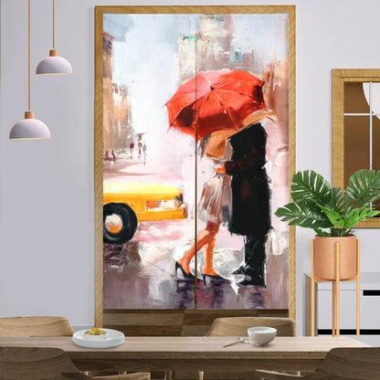 Forest Nature Landscape Door Curtains - Noren Style Entrance Drapes - Shello's Creative Boutique