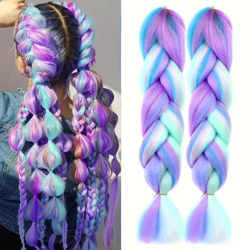 Jumbo Braiding Hair 100g - Colorful Synthetic Crochet Braids Extensions - Shello's Creative Boutique